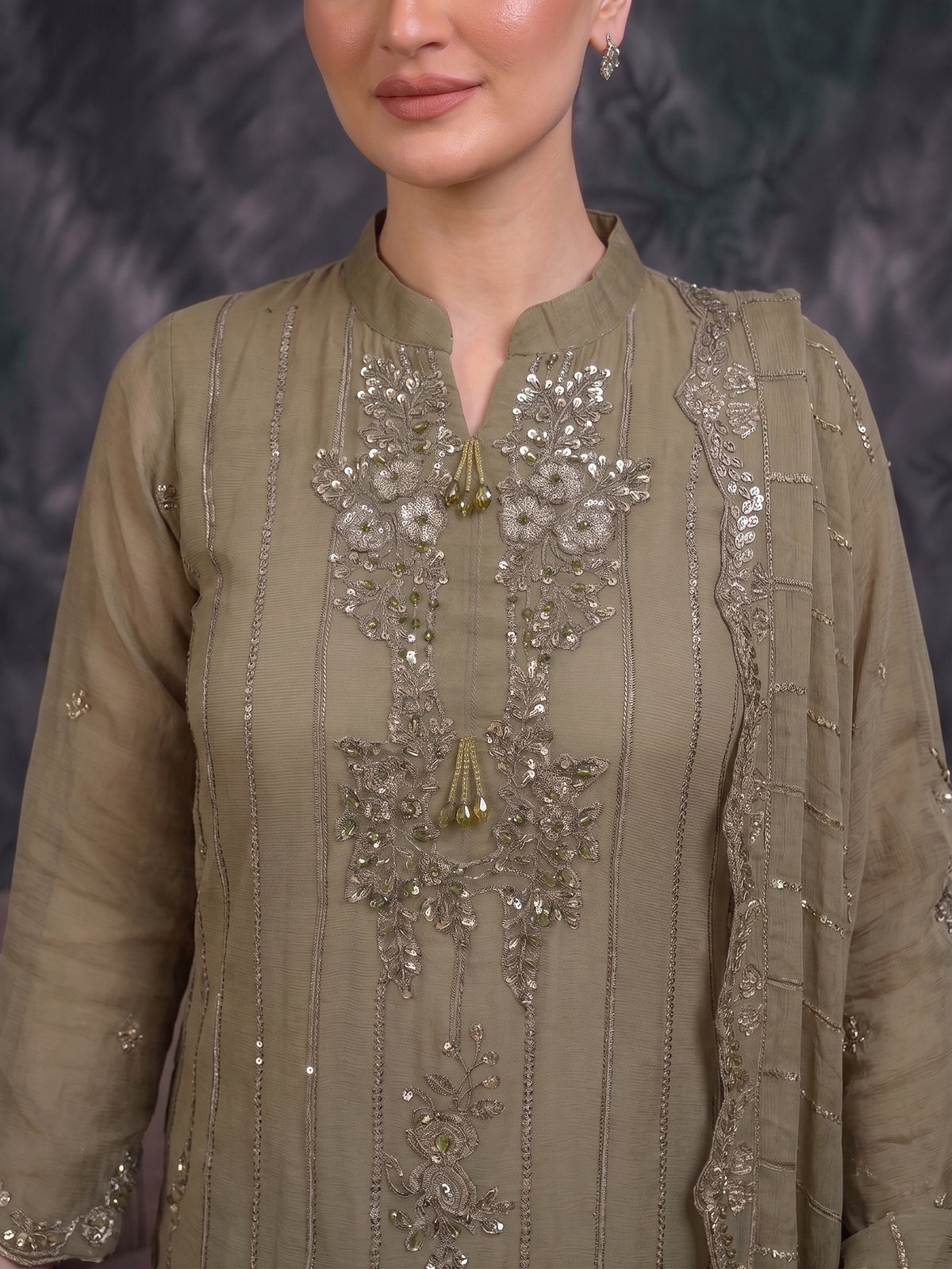 ZARQAAN — Luxury Embroidered Chiffon 3-Piece Suit